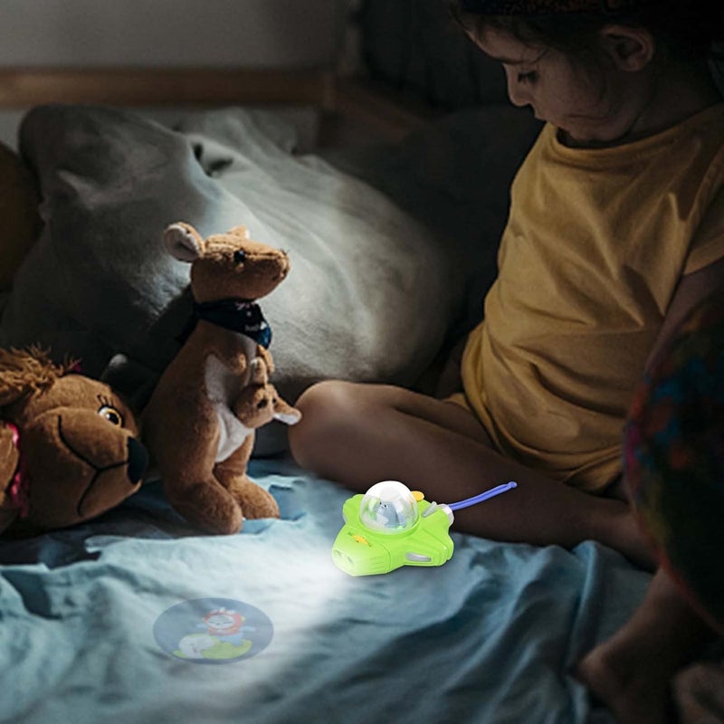 comfrt Slide Projector Flashlight, Projection Light Small Torch Light Flashlight Educational Learning Bedtime Night Light Suitable for Children - Image 3