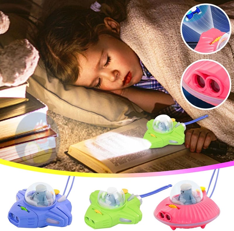 comfrt Slide Projector Flashlight, Projection Light Small Torch Light Flashlight Educational Learning Bedtime Night Light Suitable for Children - Image 4