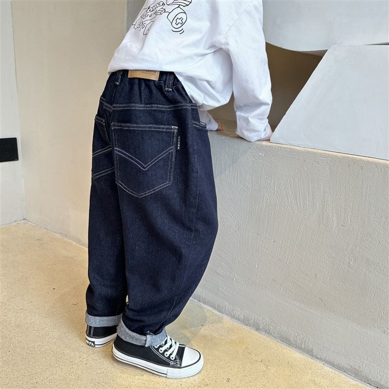 Children'S Wear Boys' Loose Pants Spring Wear Boys Casual Pants Winter Wear Children'S Jeans Spring - Image 2