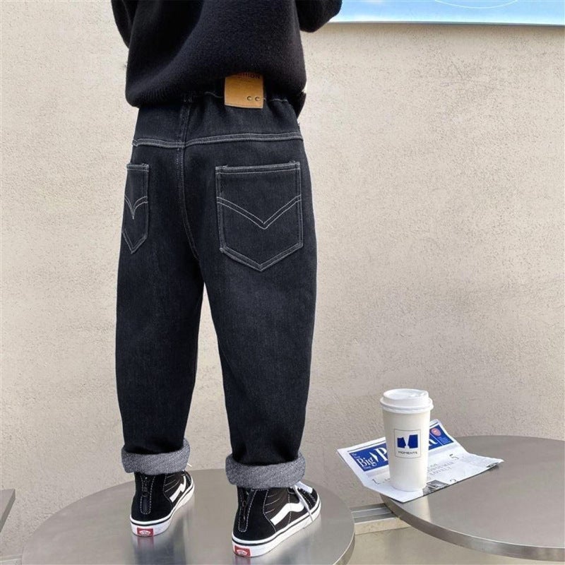 Children'S Wear Boys' Loose Pants Spring Wear Boys Casual Pants Winter Wear Children'S Jeans Spring - Image 5