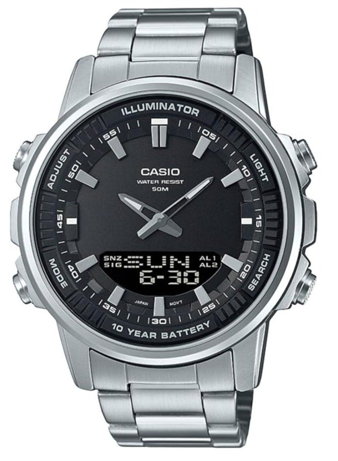 CASIO AMW-880D-1AVDF Stainless Steel Band Analog Digital