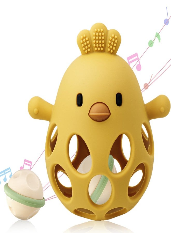 Venditer Baby Toy, 6 Months, Early Learning Toy for Babies, Baby Toy 1 Year Old Montessori Baby Games 0-6 Months Sensory Rattle 0 3 6 9 12 Months Girls Boys (Yellow) - Image 1