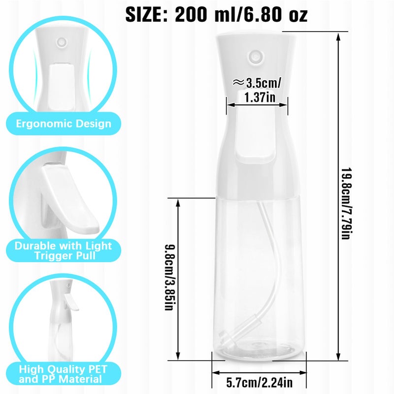 Fun Gift Spray Bottle For Hair,Continuous Water Mister for Hairstyling, Salons, Cleaning, Plants,Essential Oil Scents,Ultra Fine Mist Sprayer,6.8 OZ /200 ML-White(Christmas Gifts) - Image 2