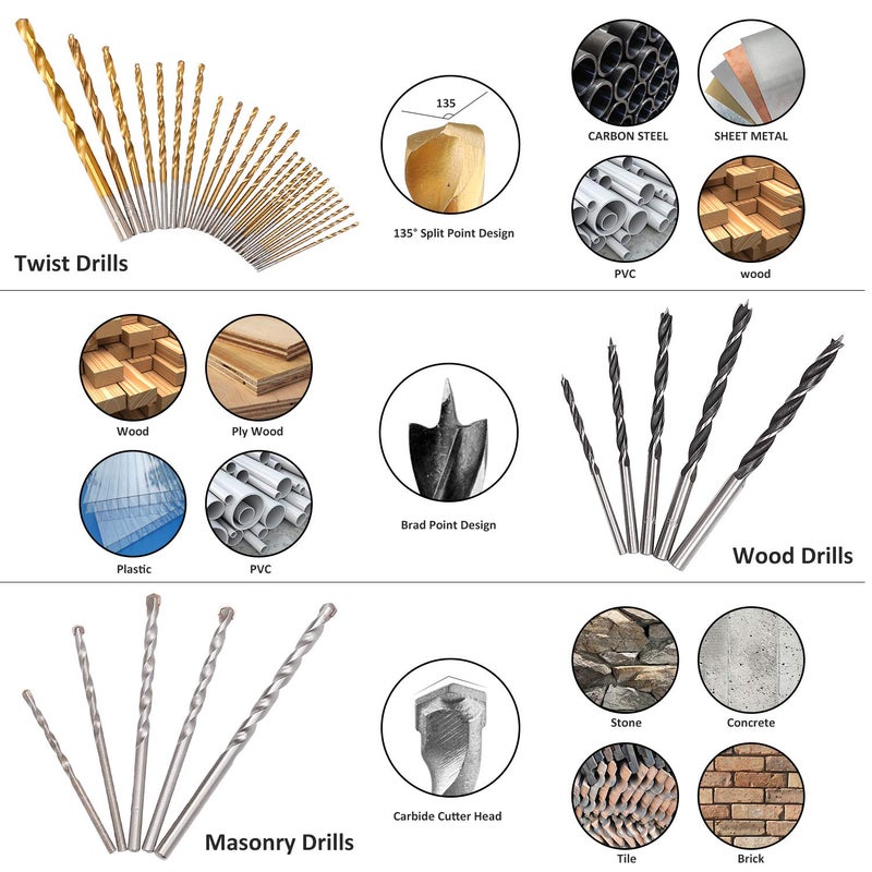 KingTool Drilling and Driving Accessory Kit (KingTool 318-Pieces Screwdriver and Drill Bit Set) - Image 4
