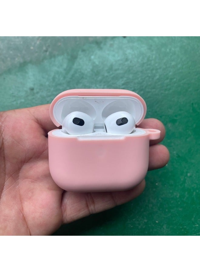 Neutral Compatible With Apple New Bluetooth Earphones Airpods 3rd Generation Silicone Case Thin Case Solid Color Round Bottom - Image 1
