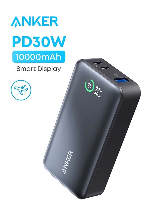 أنكر بنك طاقة Anker، بنك طاقة 533 (PowerCore 30W)، شاحن محمول Power IQ 3.0 مع PD 30W Max Output، حزمة بطارية 10,000 مللي أمبير في الساعة لسلسلة iPhone 14 وDell وMicrosoft Surface وiPad Pro والمزيد - Image 1