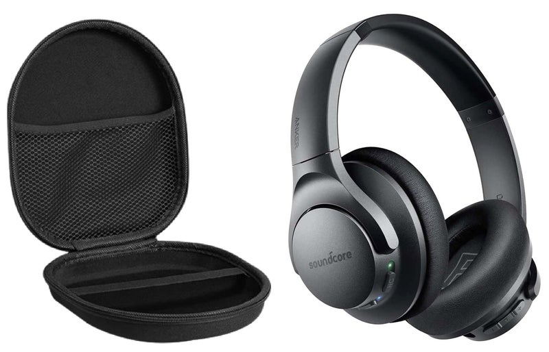 VERTUS® Headphone Carrying Hard Storage Bag Pouch Case Cover for Anker Soundcore Q10/ Life Q20I / Q20i / Q30 / Q35 / H30i / Q20 / Q40 / Q45 / Q20+ (Black) - Image 1