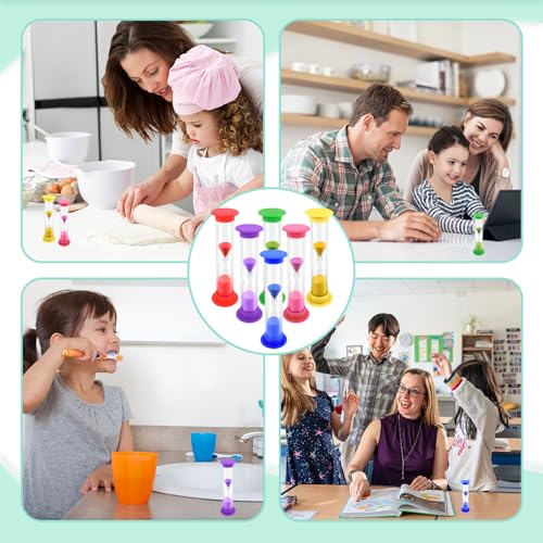 Shindel 2 Minute Sand Timer, 12PCS Hourglass Timers for Kids Brushing Teeth, Teachers Classroom Timer, Children Game Play - Image 5