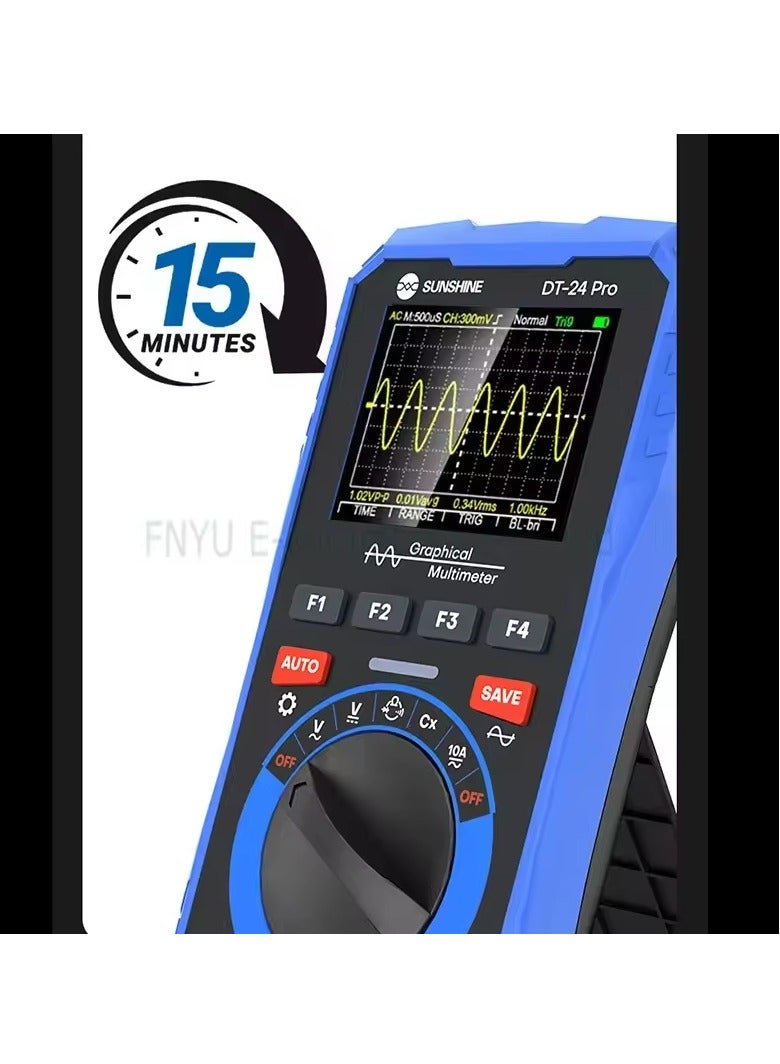 SUNSHINE DT-24 Pro Oscilloscope Multimeter Intelligent Multi-function Color Screen Display Automatic Sleep AC Voltage Test Tool  - Image 2