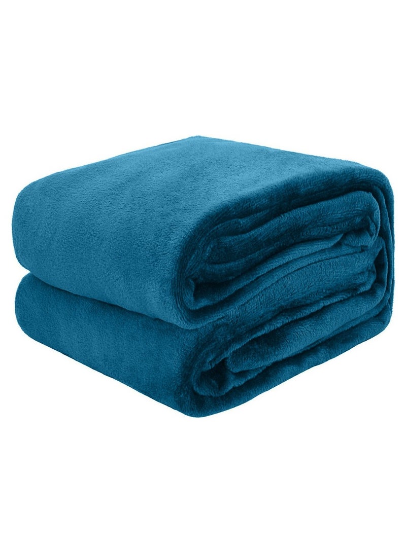 T G H Flannel Fleece Single Size 160x220cm for All Season Fluffy Blanket Warm Bed Blanket Throw for Sofa & Bed Comfortable and Soft Blanket - Image 1