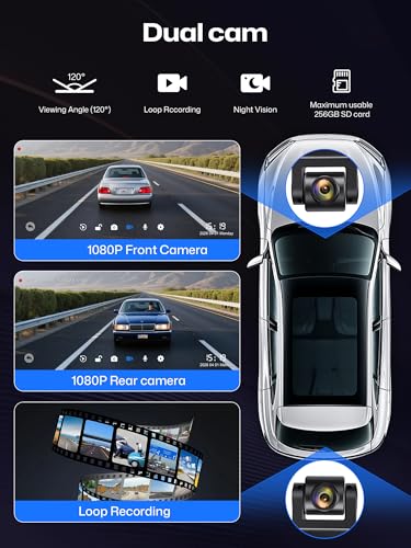 INNOVV V2 10.3 Inch Wireless CarPlay & Android Auto HD IPS Touch Screen 1920x720, Universal Fit, Plug and Play, Mirror Link, GPS, Loop Recording, Siri & Google Assistant, Adjustable Magic Stand - Image 5
