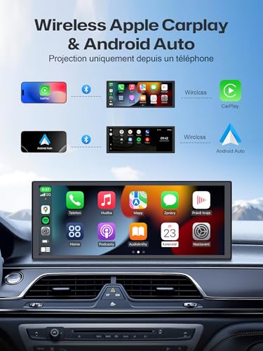 INNOVV V2 10.3 Inch Wireless CarPlay & Android Auto HD IPS Touch Screen 1920x720, Universal Fit, Plug and Play, Mirror Link, GPS, Loop Recording, Siri & Google Assistant, Adjustable Magic Stand - Image 2