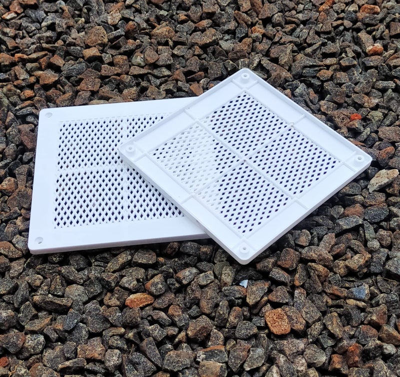 LJL Traders Wall Exhaust Fan Chimney Vent Pipe Cover Mosquito Net Dust Controller/Square Cowl Air Vent Grille Cover Ducting, Color - White, 7 Inch Square - 1 Piece - Image 5