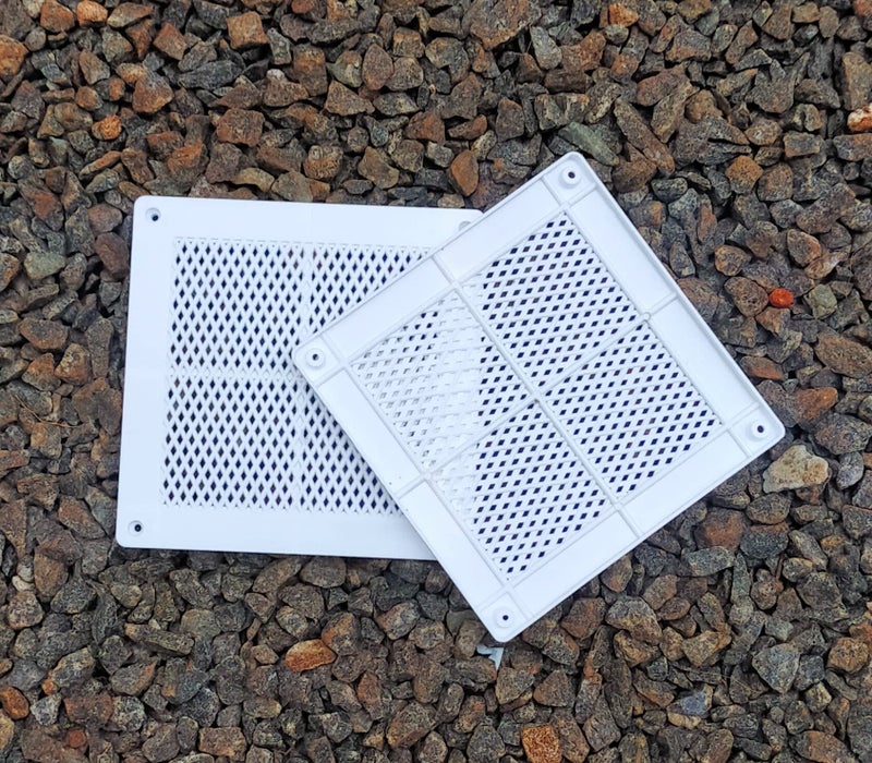 LJL Traders Wall Exhaust Fan Chimney Vent Pipe Cover Mosquito Net Dust Controller/Square Cowl Air Vent Grille Cover Ducting, Color - White, 7 Inch Square - 1 Piece - Image 2