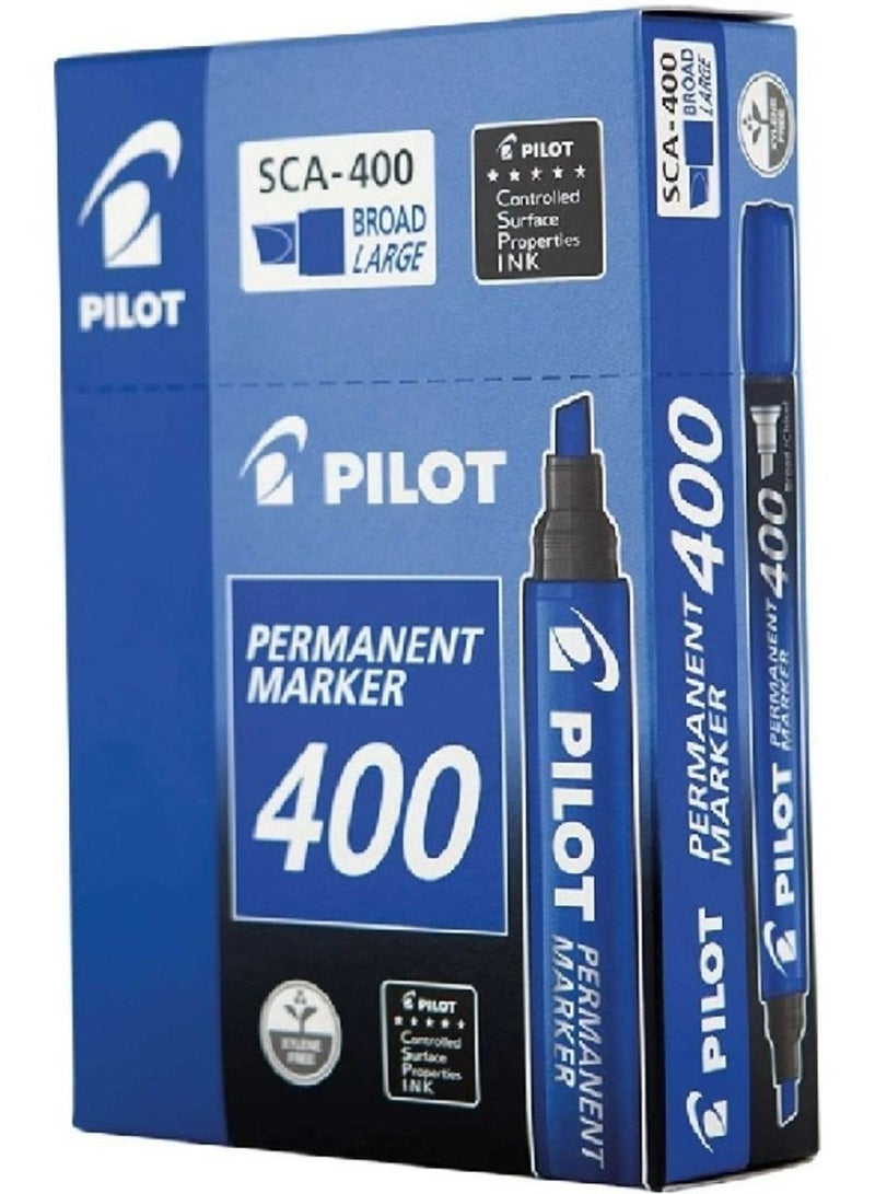 Pilot Permanent Marker 12-Pieces Blue Chisel - Image 2