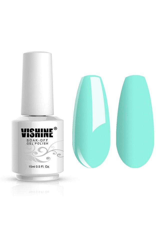 Vishine Gelpolish Gel Nail Polish Lacquer Shiny Color Soak Off Uv Led Professional Manicure Turquoise(1594) - Image 2