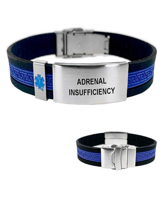 Universal Medical Data Adrenal Insufficiency UltraSlim Designer Medical Alert ID Bracelet - Image 2