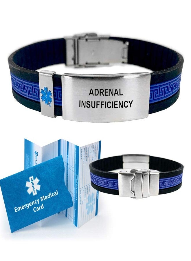 Universal Medical Data Adrenal Insufficiency UltraSlim Designer Medical Alert ID Bracelet - Image 3