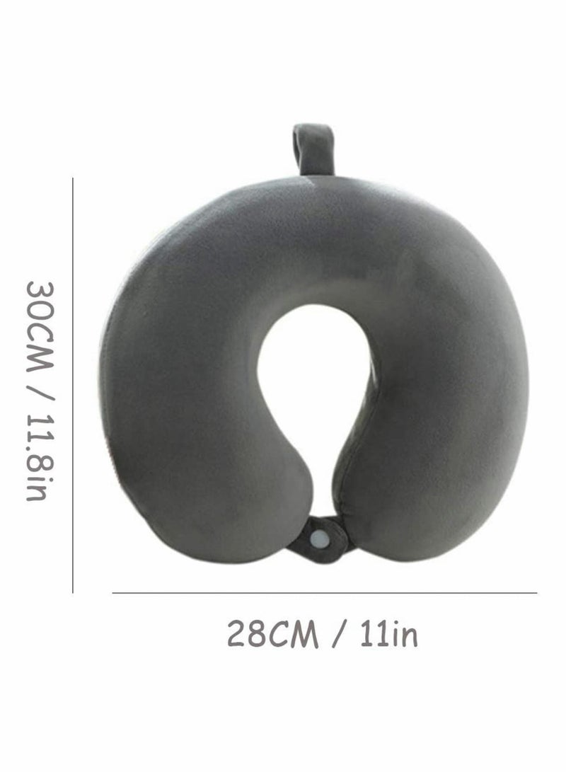 KASTWAVE Travel Pillow Airplane Neck Pillow for Traveling 100% Pure Memory Foam U Shaped Neck Pillow Washable Super Lightweight Portable Headrest Great for Airplane Chair Car Home Office - Image 2