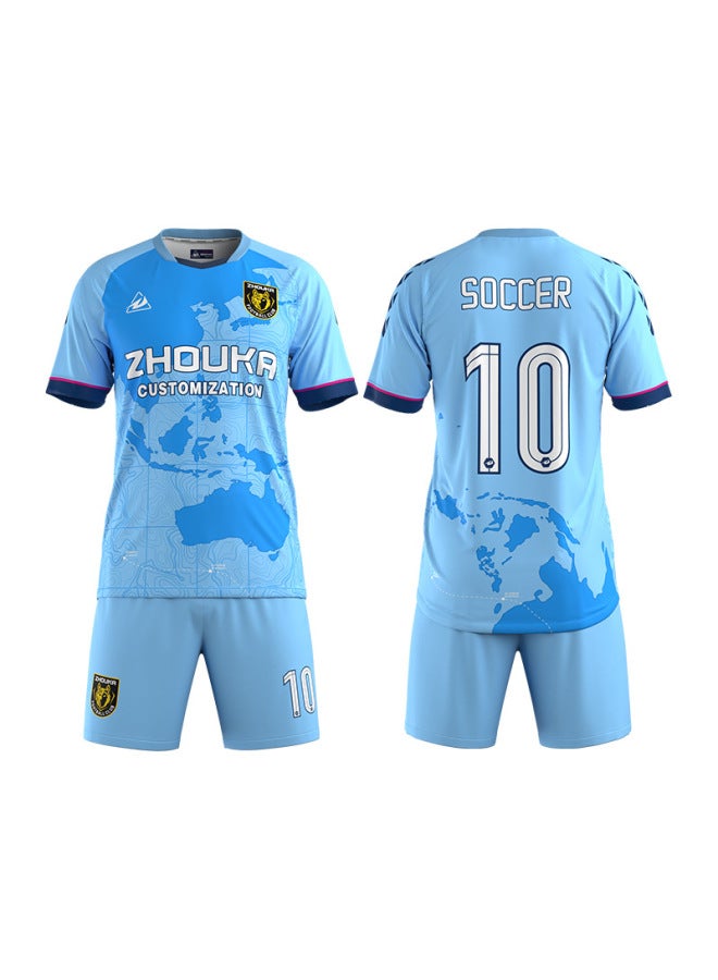 Sublimation Football Clothes Short-sleeved Suit Children's Quick-drying Long-sleeved Sports Training Shirt Team Clothes Football Clothes Customization