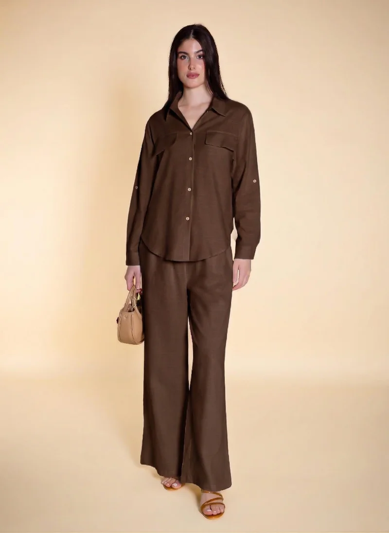 شايبس LINEN BLEND COMFORT SHIRT SET