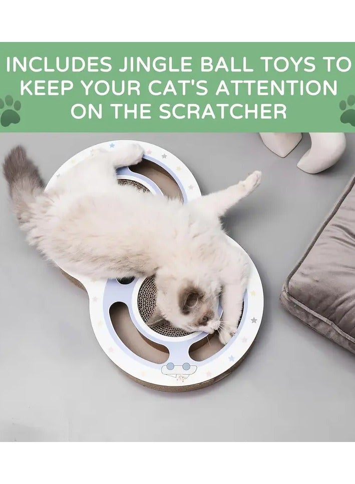 A.M Cat Scratch Pad, Cat Runway Cat Scratcher, Cardboard Toys for Indoor Cats, Scratcher Toy, Ball Track Cat Toys, Cats Grinding Claw Scratcher, Protector For Furniture From Cat Scratch - Image 5