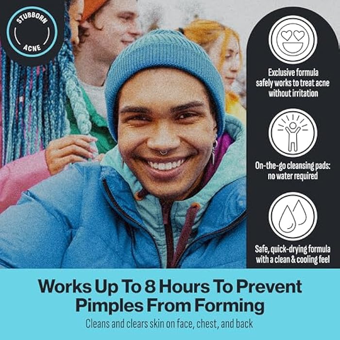 Oxy Deep Pore Acne Facial Cleansing Pads, Maximum Strength 2% Salicylic Acid Stubborn Acne Treatment, Fights Breakouts, Exfoliates, Unclogs Pores, Treats Blackheads, Dermatologist Recommended, 55 Pads - Image 4