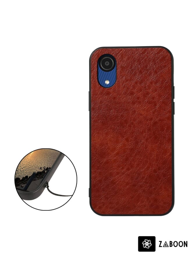 Zaboon Protective Case Cover For Samsung Galaxy A03 Core Crazy Horse Leather - Image 2