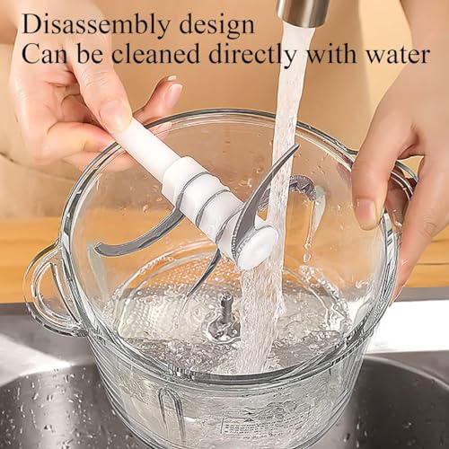 FEELING MALL Electric Food Processor For Kitchen - Vegetable Chopper -2L Stainless Steel and Glass Bowl For Food Chopper, Meat Mincer, Vegetables, Onion Slicer Dicer, Fruit and Nuts Blender - Image 5