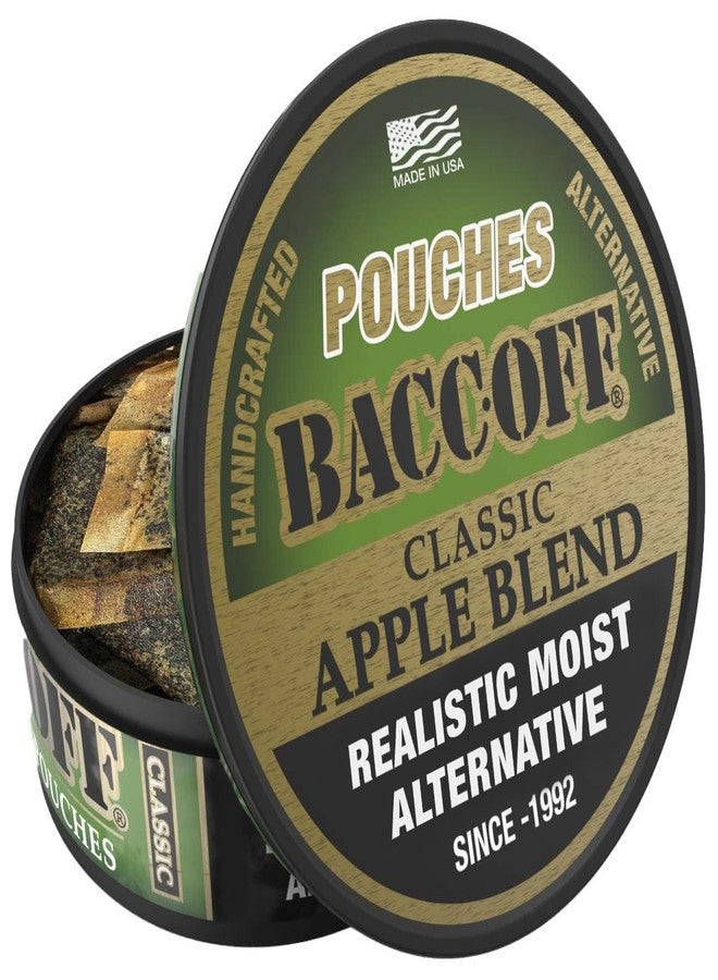 BACC OFF 1 Can, BaccOff Apple Pouches, Black Tea Base with Crisp, Sour Apple and Dark, Classic Flavors, 16 Pouches - Image 1