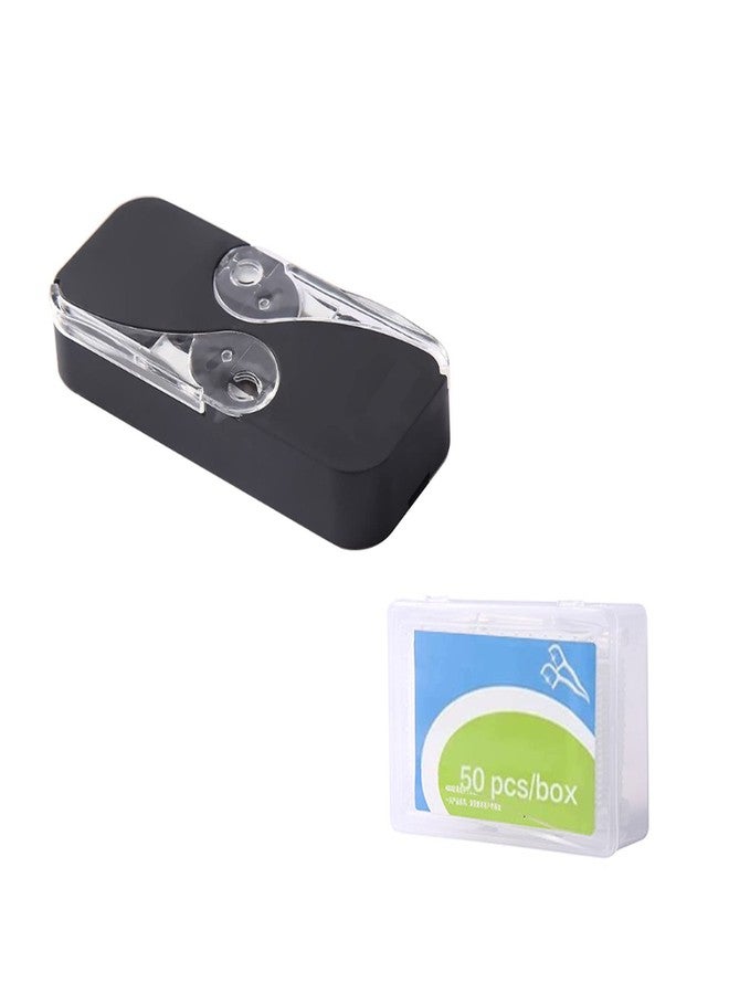Setaria Viridis Dental Floss Picks Dispenser Portable Flossers Dispenser Automatic Pop-up Floss Boxes Adult Floss Sticks Case with 62 Count Extra Dental Flossers for Cleaning Teeth - Image 1