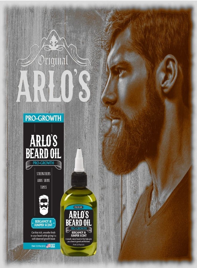Arlo's Pro Growth Beard Oil - Bergamot Juniper 2.5 oz. - Promotes Beard Hair Growth - Image 2