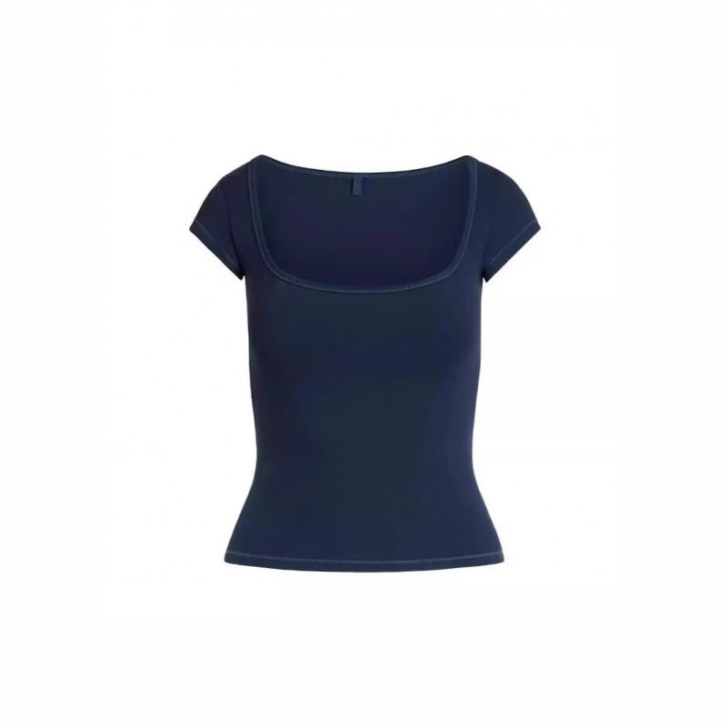 Women's U Neck Short Sleeve T-Shirt - Image 3