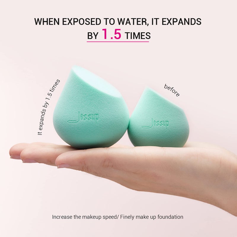 Jessup Makeup Sponge, Soft Latex-free Sponge for Foundation Liquid Creams 1 Pack (Shell Pink), SP002 - Image 5