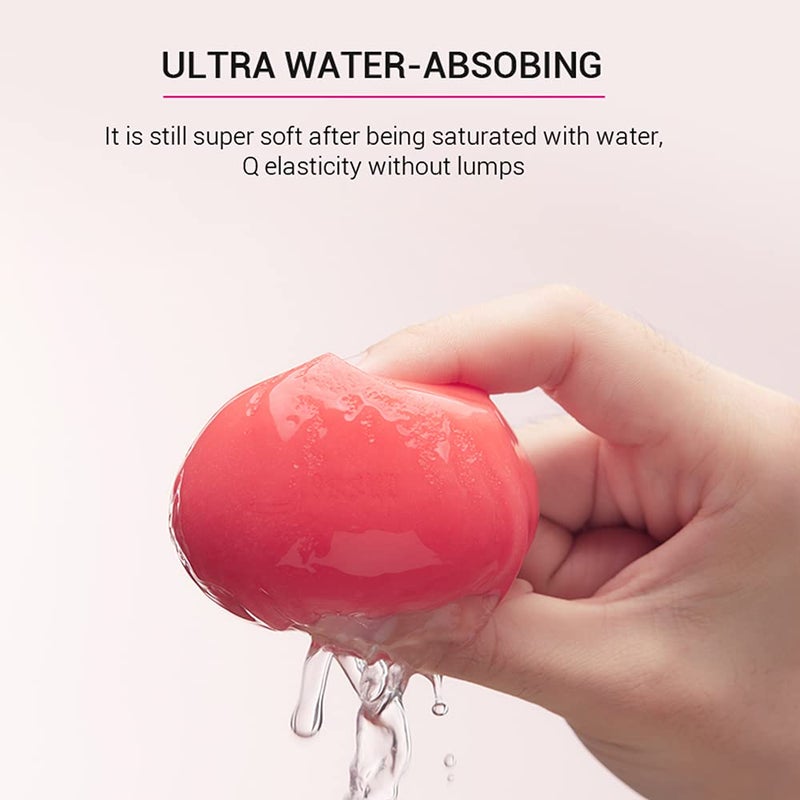 Jessup Makeup Sponge, Soft Latex-free Sponge for Foundation Liquid Creams 1 Pack (Shell Pink), SP002 - Image 2