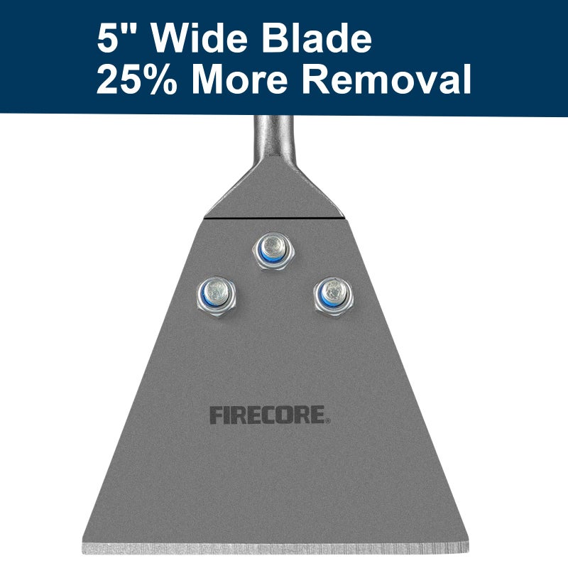 Firecore SDS Plus Floor Scraper Kit, Firecore 5 Inch x 11 Inch Tile Removal Tool SDS Plus Chisel Bit Heavy Duty for Rotary Hammer Drill, Thinset Vinyl Scraper Adhesives Remover with Replacement Balde FS22510 - Image 3