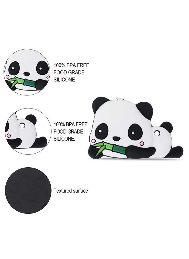 AmazingM - Panda Sensory Chew Teether For Boys And Girls,Food Grade Silicone Safety Pendant Chewy Teething Toy For Kids With Autism, Adhd,Oral Motor,Teething,Biting Needs - Image 1