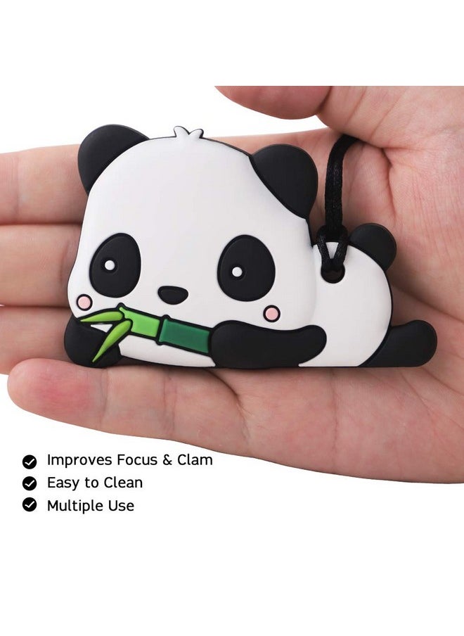 AmazingM - Panda Sensory Chew Teether For Boys And Girls,Food Grade Silicone Safety Pendant Chewy Teething Toy For Kids With Autism, Adhd,Oral Motor,Teething,Biting Needs - Image 1