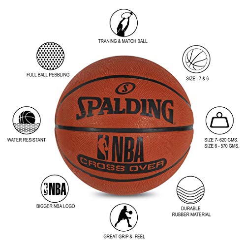 Spalding Rubber Basketball, Size 6, (Brick Brown) - Image 3