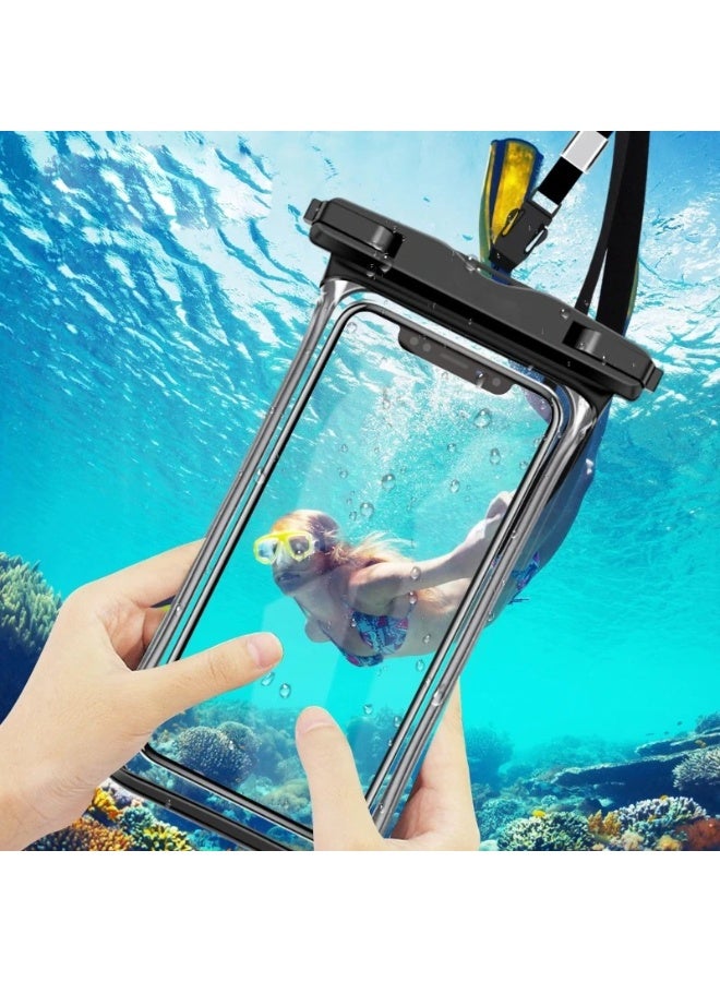 1pc Black Waterproof Phone Case Universal Swimming Water Proof Bag Underwater Phone Protector Pouch Cover for Cases - Image 2