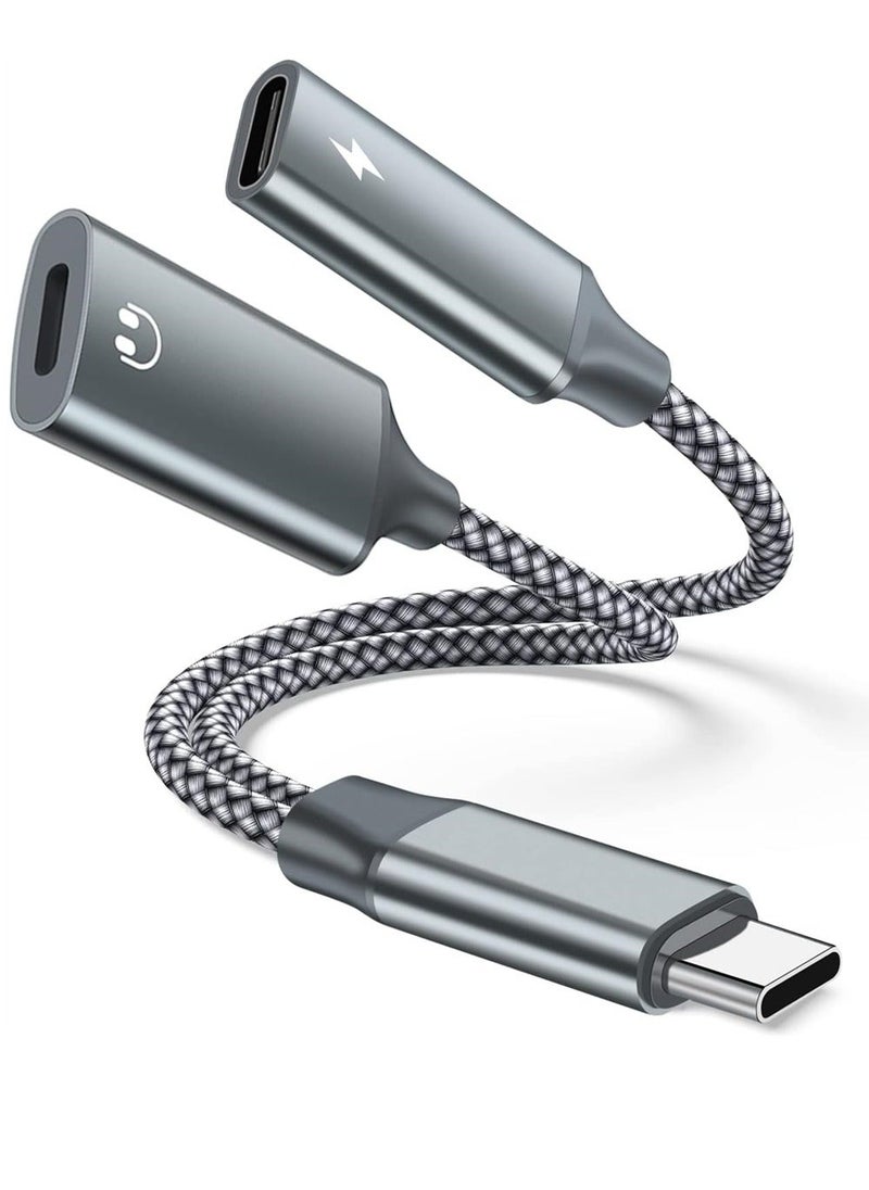 Generic - USB C to Lightning Audio Adapter USB C Male to Lightning Female Headphone Dongle and PD 60W Charging Compatible with iPhone 15 15 Pro iPad Pro MacBook Galaxy S23 S22 Pixel 7 - Image 1