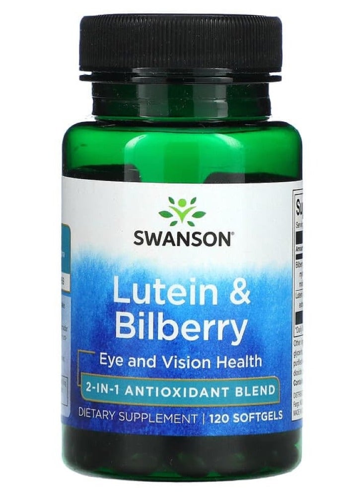 SWANSON Lutein & Bilberry 120 Sgels