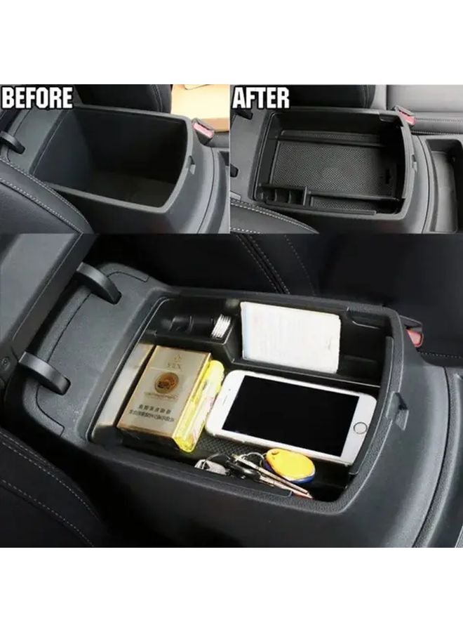 Black Center Console Organizer for Kia Sportage QL 2016 2020 with Phone Cup Holder - Image 4
