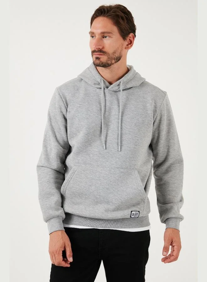Buratti  Buratti Regular Fit Hooded Sweatshirt with Kangaroo Pocket, Soft Fleece Lining, Men's Sweatshirt 5905281 for Men | Best Price UAE