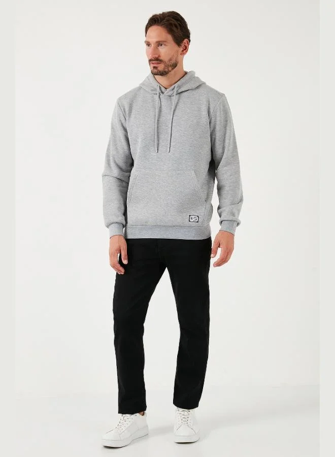Buratti  Buratti Regular Fit Hooded Sweatshirt with Kangaroo Pocket, Soft Fleece Lining, Men's Sweatshirt 5905281 for Men | Best Price UAE