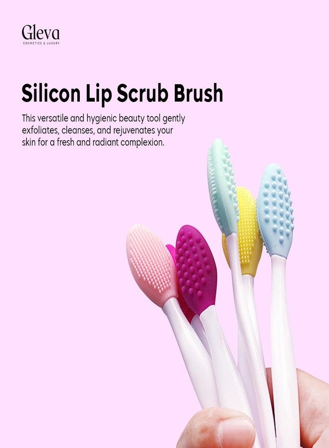 Gleva Silicone Skincare Lip/Nose Exfoliator Deep Cleaning Blackhead Remover Facial Cleansing & Face Scrubber Brush, Double-sided Soft Lip Brush for Smoother and Fuller Lip Appearance Pack of 1 (Rose Red) - Image 2