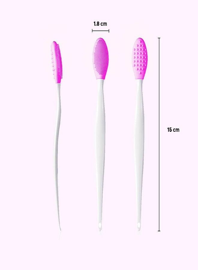 Gleva Silicone Skincare Lip/Nose Exfoliator Deep Cleaning Blackhead Remover Facial Cleansing & Face Scrubber Brush, Double-sided Soft Lip Brush for Smoother and Fuller Lip Appearance Pack of 1 (Rose Red) - Image 5