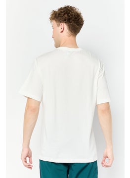 Reebok Men Sportswear Fit Short Sleeve Outdoor T Shirt, White  - Image 4
