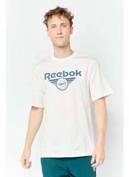 Reebok Men Sportswear Fit Short Sleeve Outdoor T Shirt, White  - Image 1