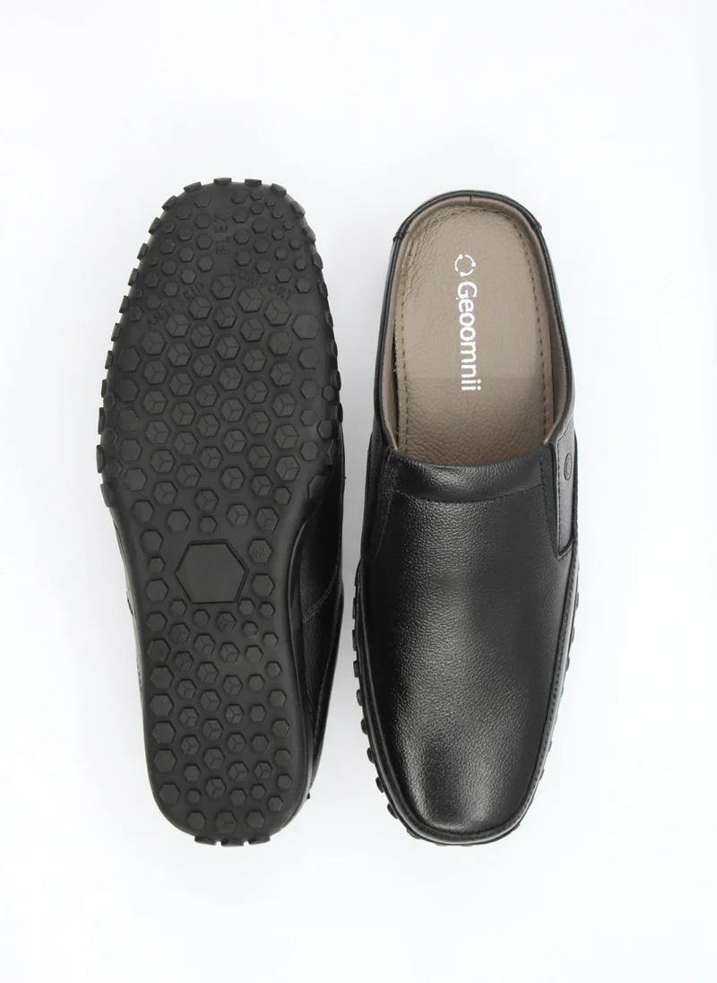 Geoomnii Black Casual Slip-On Shoes for Men – Comfortable & Stylish Everyday Footwear for Men | Best Price UAE